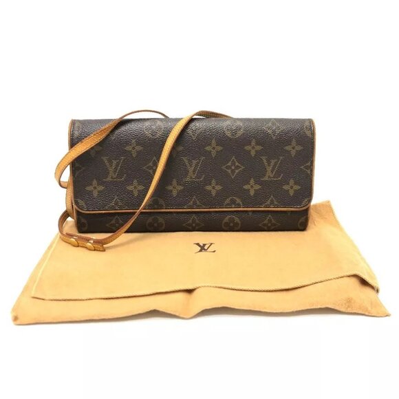 Auth LOUIS VUITTON M51852 Monogram Pochette-Twin GM Bags Crossbody bags Shoulder - Picture 1 of 16